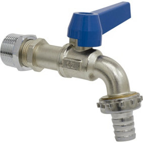 1/2" BSP Drum Tap - 3/4" BSP Adaptor Included - Hose Tail Outlet - Brass Body