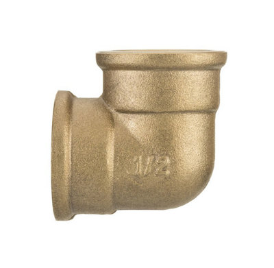 1/2 BSP Thread Pipe Connection Elbow Female x Female Screwed Fittings Iron Cast Brass
