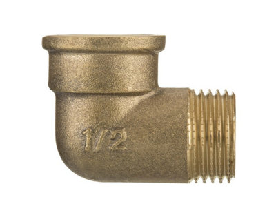 1/2 BSP Thread Pipe Connection Elbow Male x Female Screwed Fittings Iron Cast Brass