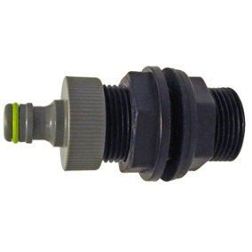 1/2" bsp threaded water butt/rain barrel/tank outlet adaptor/connector with universal garden hose fitting
