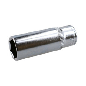 1/2" Deep SAE Socket 1/4" Drive 48mm Length 6 Point Chrome Vanadium Steel