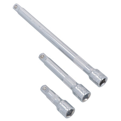1/2 Straight drive extension bar set 75mm - 250mm 3PC TE044 - AB Tools