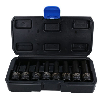 1/2" Drive Allen /  hex key bit impact socket set H5 -  H19 Metric Deep AT772