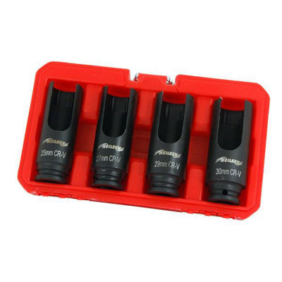 1/2" Drive Injector Socket Set. 4pcs: 25, 27, 29 & 30mm (Neilsen CT4629)