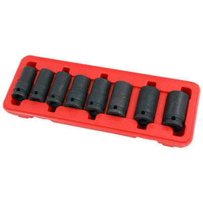 1/2" Drive Lug Nut Driver Wheel Lock Remover 8pc Socket Set Thin Wall (CT4021)