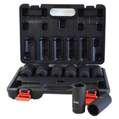 1/2" Drive Lug Wheel Nut Axle Impact Sockets Metric Sizes 29mm - 39mm 8pc Set