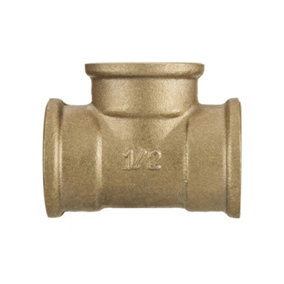 1/2 inch Thread Pipe Tee Connection Fittings Female Cast Iron Brass