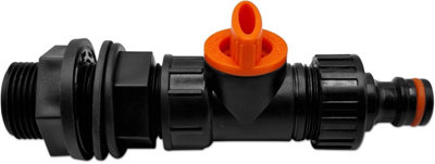 1/2 inch Water Butt Connector Ultimate Set - Control Water Flow with Built-in Valve and Secure Thread Connection with Washer