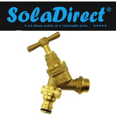 1/2" Outside Garden Brass Tap Elbow Adaptor Pipe Bib Hose