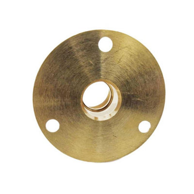 1/2" x 15mm Garden Tap Wall Plate Tube Boss Bracket Brass - 3