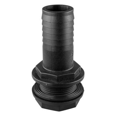 1.25" (32mm)Water butt /rain barrel/water storage tank barbed hosetail for overflow/outlet 1.25" bsp thread requires a 42mm hole - 6