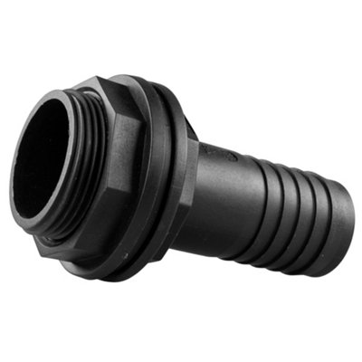 1.25" (32mm)Water butt /rain barrel/water storage tank barbed hosetail for overflow/outlet 1.25" bsp thread requires a 42mm hole - 8