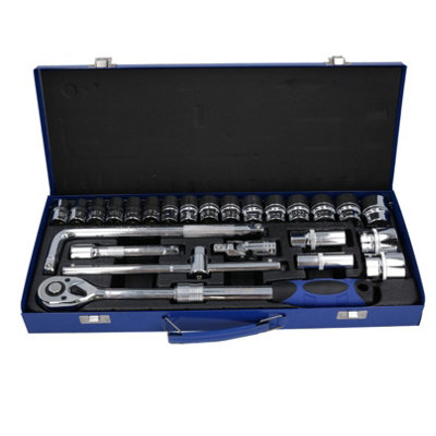 1/2in. Drive 25pc Metric Shallow Socket and Accessory Set 10mm - 32mm