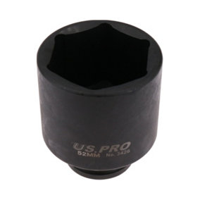 1/2in Drive 52mm Metric Deep Axle Hub Nut Socket For Land Rover Range Rovers