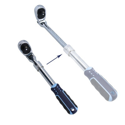 1/2in Drive Extendable and Flexible Ratchet Socket Driver 72 Teeth ...