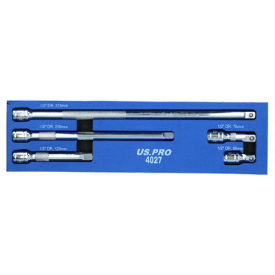 1/2in drive extension bar set 50mm to 375mm 5PC