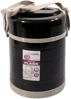 1.2L Hot Cold Food Flask Camping Lunch Glass Travel Insulated Vacuum Thermos