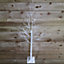 1.2m (4ft) Indoor Outdoor Christmas Lit Birch Tree with 48 Warm White LEDs