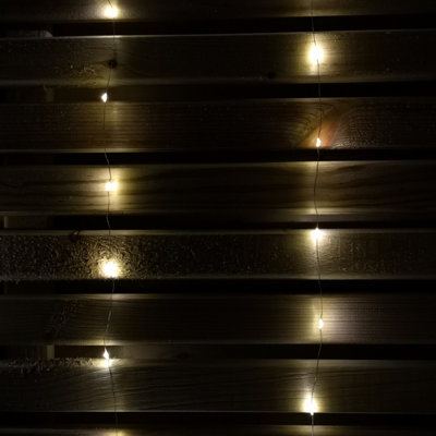 1.2m Battery Operated Christmas Star Curtain Lights with 140 Warm White LEDs - 5