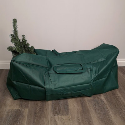 1.2m Green Christmas Tree Storage Bag with Zip and Carry Handle