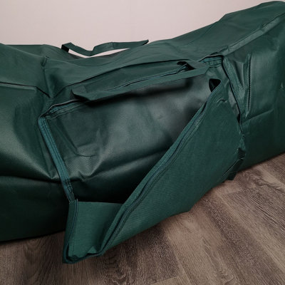 1.2m Green Christmas Tree Storage Bag with Zip and Carry Handle - 3
