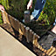1.2m Hazel Log Roll Flexible Lawn Edging - 20cm Height