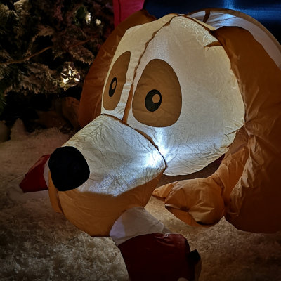 1.2m Inflatable Light Up LED Indoor Outdoor Dog House Christmas Decoration - 4