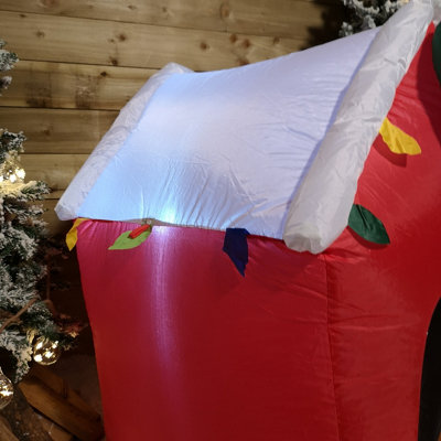 1.2m Inflatable Light Up LED Indoor Outdoor Dog House Christmas Decoration - 5