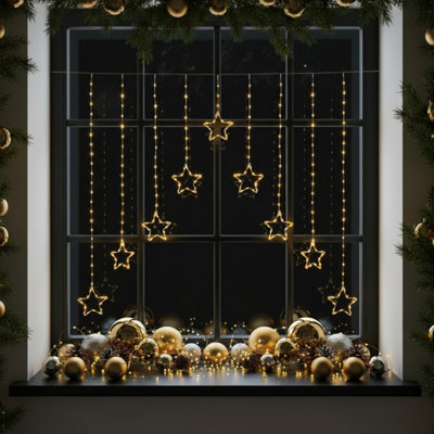1.2m Light Up Curved Star Window Lights