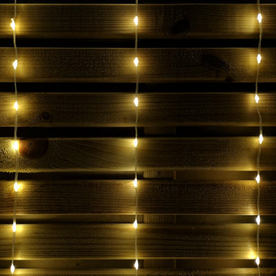 1.2m Light up Festive Curtain Christmas Lights with Warm White LEDs - 6
