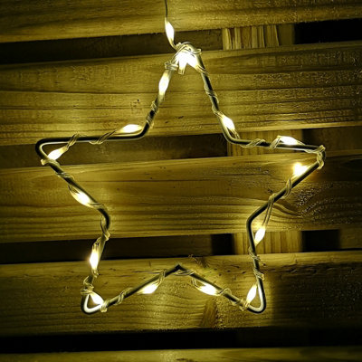 1.2m Light up Festive Curtain Christmas Lights with Warm White LEDs - 7
