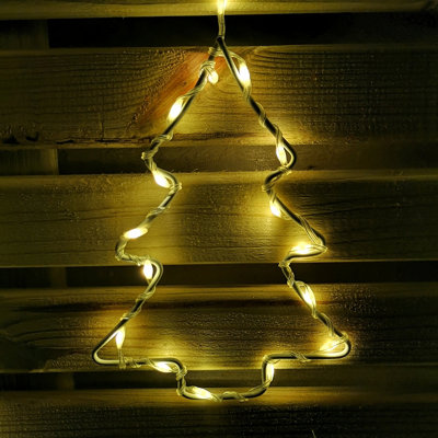 1.2m Light up Festive Curtain Christmas Lights with Warm White LEDs - 8