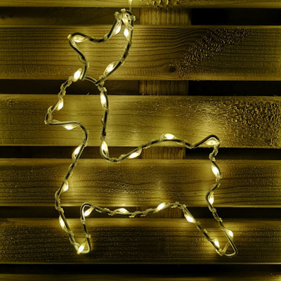 1.2m Light up Festive Curtain Christmas Lights with Warm White LEDs - 9