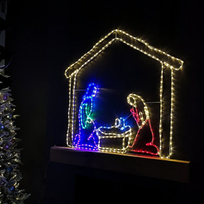 1.2m Nativity Scene Rope Light with 384 Multi Coloured LEDs