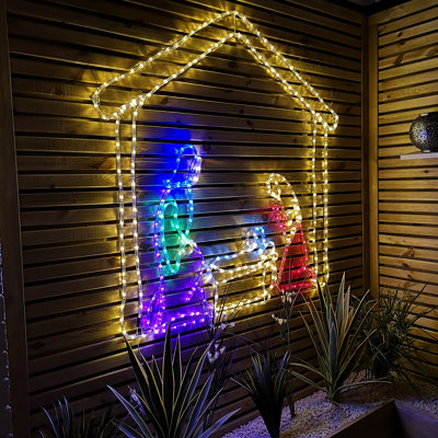 1.2m Nativity Scene Rope Light with 384 Multi Coloured LEDs