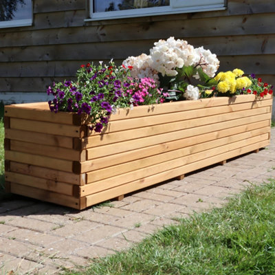 1.2m Pine Raised Trough Planter | DIY at B&Q