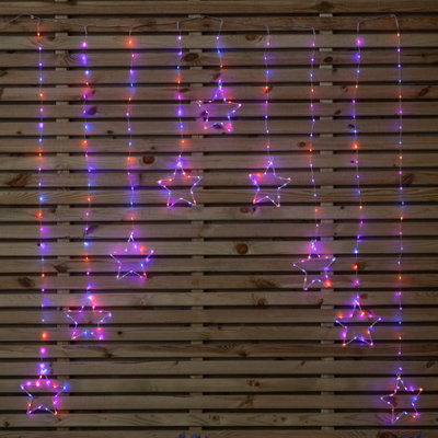 Premier Curtain Light 390 Snowflake Silver Wire LED Lights