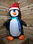 1.2M Premier Light Up Inflatable Outdoor Indoor Penguin with Santa Hat and Scarf