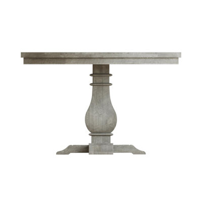 1.2M Round Dining Table Solid Reclaimed Pine Limewashed Finish