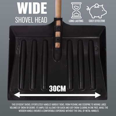 1.2M Snow Shovel Pusher Scooper Garden Scraper Spade Winter 120Cm Metal New - 5