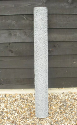 1.2m tall Wire Mesh Galvanised Chicken Wire Fencing 50mm - 50m Roll