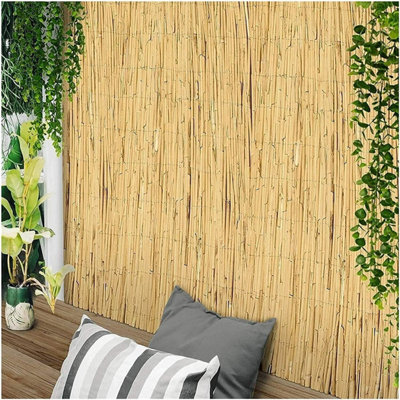 1.2m x 3m Bamboo Screening Roll Natural Fence Extra Thick Peeled Reed Fencing Outdoor Garden