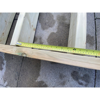 1.2m x 6.0m (4ft x 20ft) Deluxe Wooden Decking Timber Kit - 6x2 Joists - 32mm Thick Timber Decking Boards (Stronger and Tougher) - 9