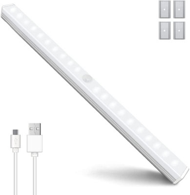1.2W Smart Sensor Wardrobe Light,USB Rechargable,6500K,20cm
