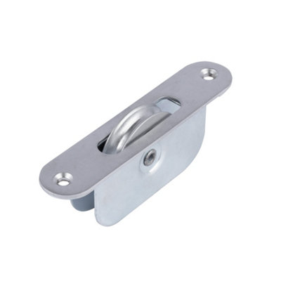 1 3/4 Inch Radius End Sash Pulley - Satin Chrome