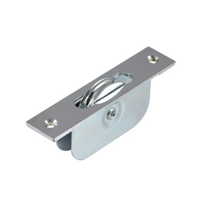 1 3/4 Inch Square End Sash Pulley - Polished Chrome