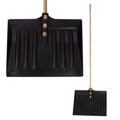 1.3M Snow Shovel Pusher Scooper Garden Car Spade Winter 130Cm Heavy Duty Wooden Handle Durable