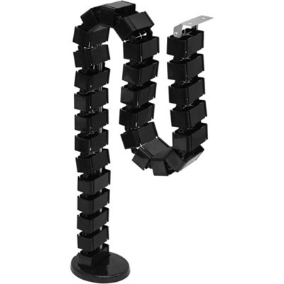 1.3m x 75mm Flexible Cable Management System for Standing Desks - Keep Your Workspace Organized