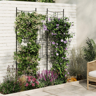 1.3x1.7m Metal Garden Trellis Plant Support Climbing Arch Rose Vine