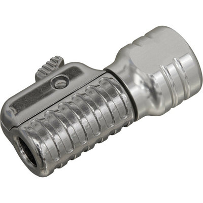 1/4" BSP Female Straight Tyre Inflator Clipon Connector 360 Swivel Head Adapter DIY at B&Q